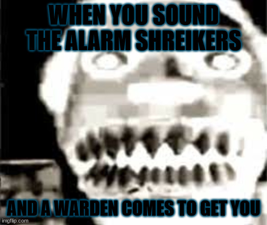 phase 22 | WHEN YOU SOUND THE ALARM SHREIKERS; AND A WARDEN COMES TO GET YOU | image tagged in phase 22 | made w/ Imgflip meme maker
