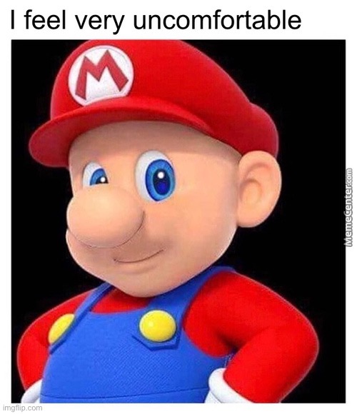 Meme #1,156 | image tagged in mario,cursed image,repost,mustache,weird,memes | made w/ Imgflip meme maker