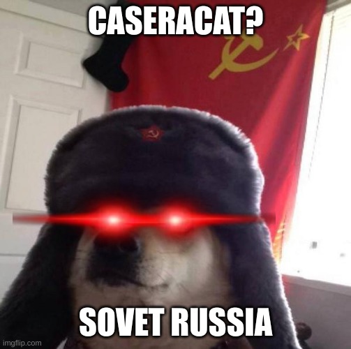 Russian Doge | CASERACAT? SOVET RUSSIA | image tagged in russian doge | made w/ Imgflip meme maker