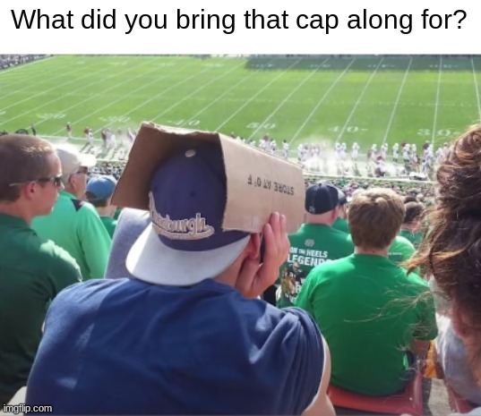 What did you bring that cap along for? | image tagged in facepalm,memes,funny | made w/ Imgflip meme maker