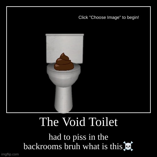 The Void Toilet | had to piss in the backrooms bruh what is this☠ | image tagged in funny,demotivationals | made w/ Imgflip demotivational maker