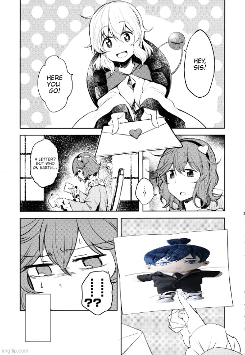 Satori gets a letter | image tagged in satori gets a letter | made w/ Imgflip meme maker