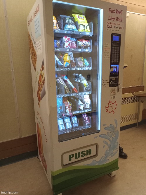 Every floor so far has had two or three vending machines. On floor 8, they were my only light source. I don't have money, so I c | made w/ Imgflip meme maker