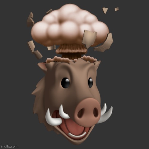 Boar Head explode | image tagged in boar head explode | made w/ Imgflip meme maker