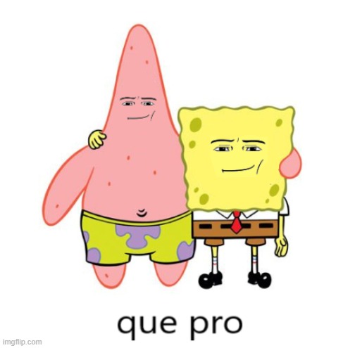 que pro spongebob | image tagged in que pro spongebob | made w/ Imgflip meme maker