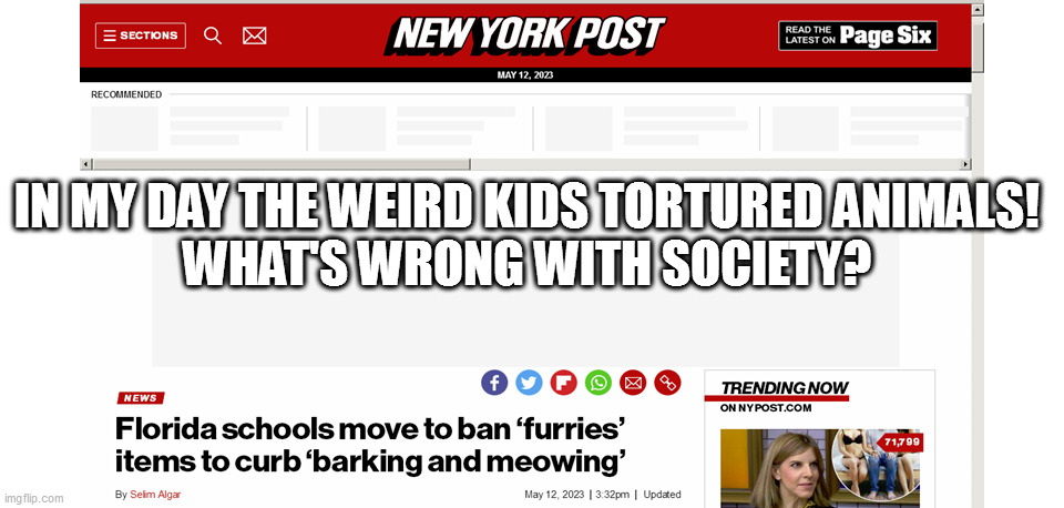 IN MY DAY THE WEIRD KIDS TORTURED ANIMALS!
WHAT'S WRONG WITH SOCIETY? | image tagged in memes | made w/ Imgflip meme maker