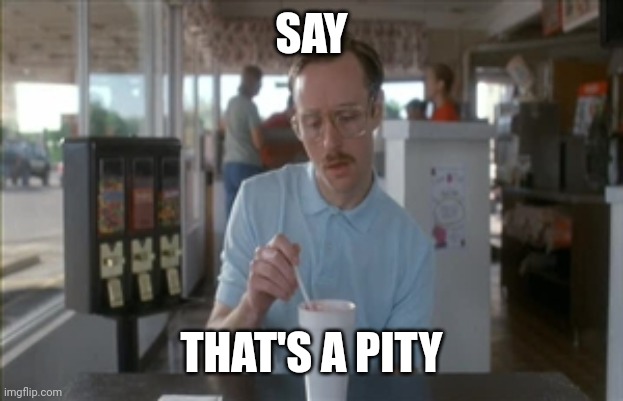 So I Guess You Can Say Things Are Getting Pretty Serious Meme | SAY THAT'S A PITY | image tagged in memes,so i guess you can say things are getting pretty serious | made w/ Imgflip meme maker