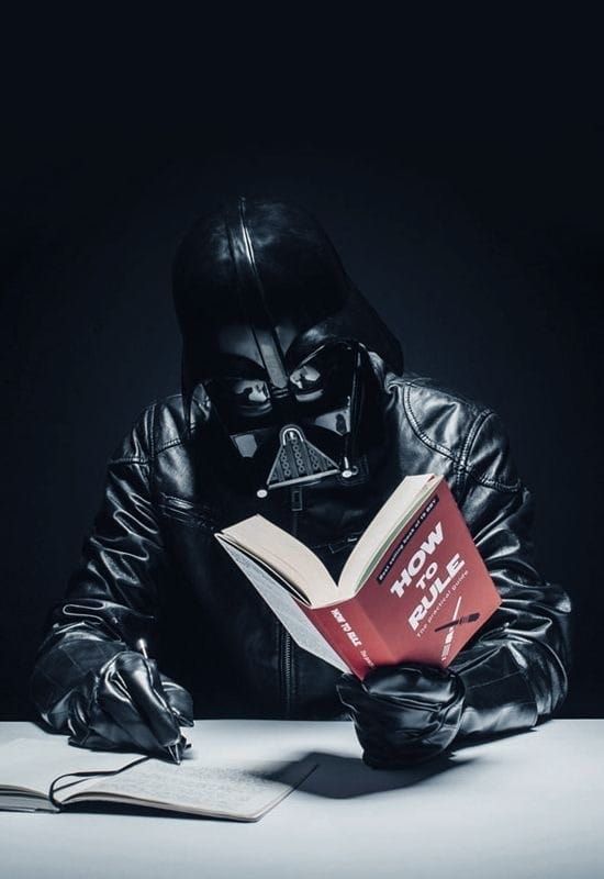 High Quality Darth Vader Reading Blank Meme Template