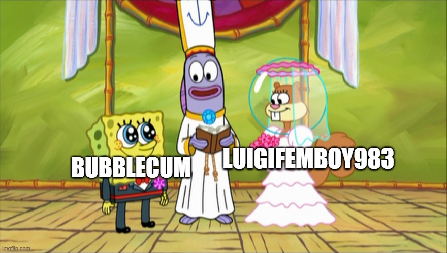 it's official | LUIGIFEMBOY983; BUBBLECUM | image tagged in z s | made w/ Imgflip meme maker