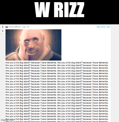 W RIZZ | made w/ Imgflip meme maker