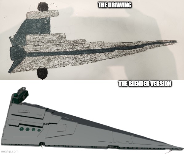 THE DRAWING; THE BLENDER VERSION | made w/ Imgflip meme maker