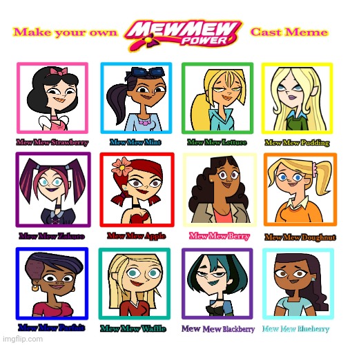 Total Drama/Mew Mew Power | image tagged in tokyo mew mew power | made w/ Imgflip meme maker