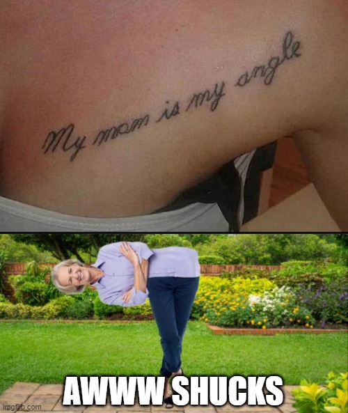 Get Bent Mom | AWWW SHUCKS | image tagged in you had one job | made w/ Imgflip meme maker