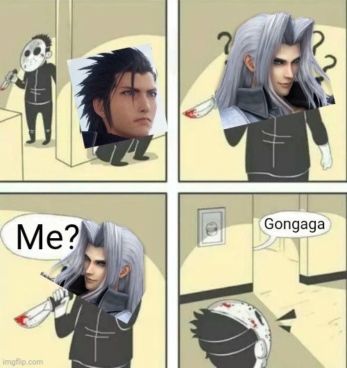 He did the funny | Gongaga; Me? | image tagged in final fantasy 7 | made w/ Imgflip meme maker
