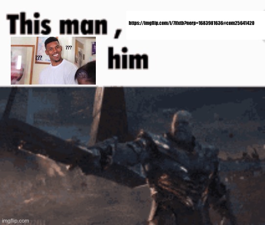 “Black guy confused” is the template name. | https://imgflip.com/i/7lfxtb?nerp=1683981636#com25641420 | image tagged in this man _____ him | made w/ Imgflip meme maker