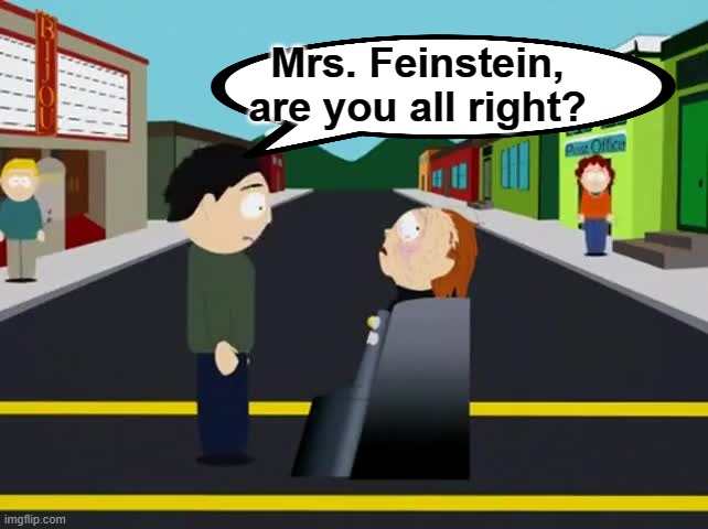 Mrs. Feinstein, are you all right? | made w/ Imgflip meme maker