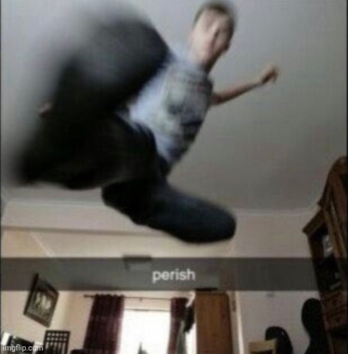 Perish | image tagged in perish | made w/ Imgflip meme maker