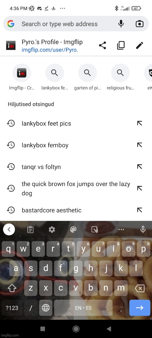 Search history reveal | made w/ Imgflip meme maker