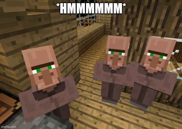 Minecraft Villagers | *HMMMMMM* | image tagged in minecraft villagers | made w/ Imgflip meme maker
