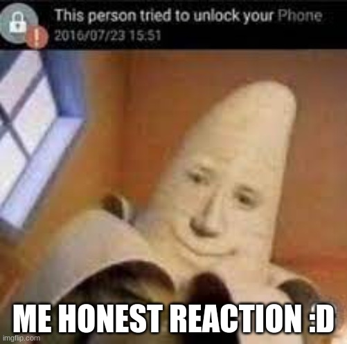 this person tried to unlock your phone | ME HONEST REACTION :D | image tagged in memes | made w/ Imgflip meme maker