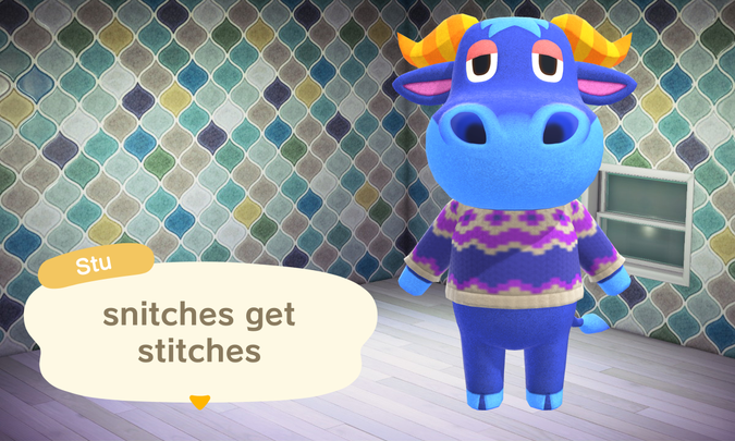 stu snitches get stitches Blank Meme Template