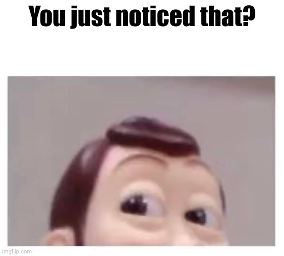 I just noticed | You just noticed that? | image tagged in i just noticed | made w/ Imgflip meme maker