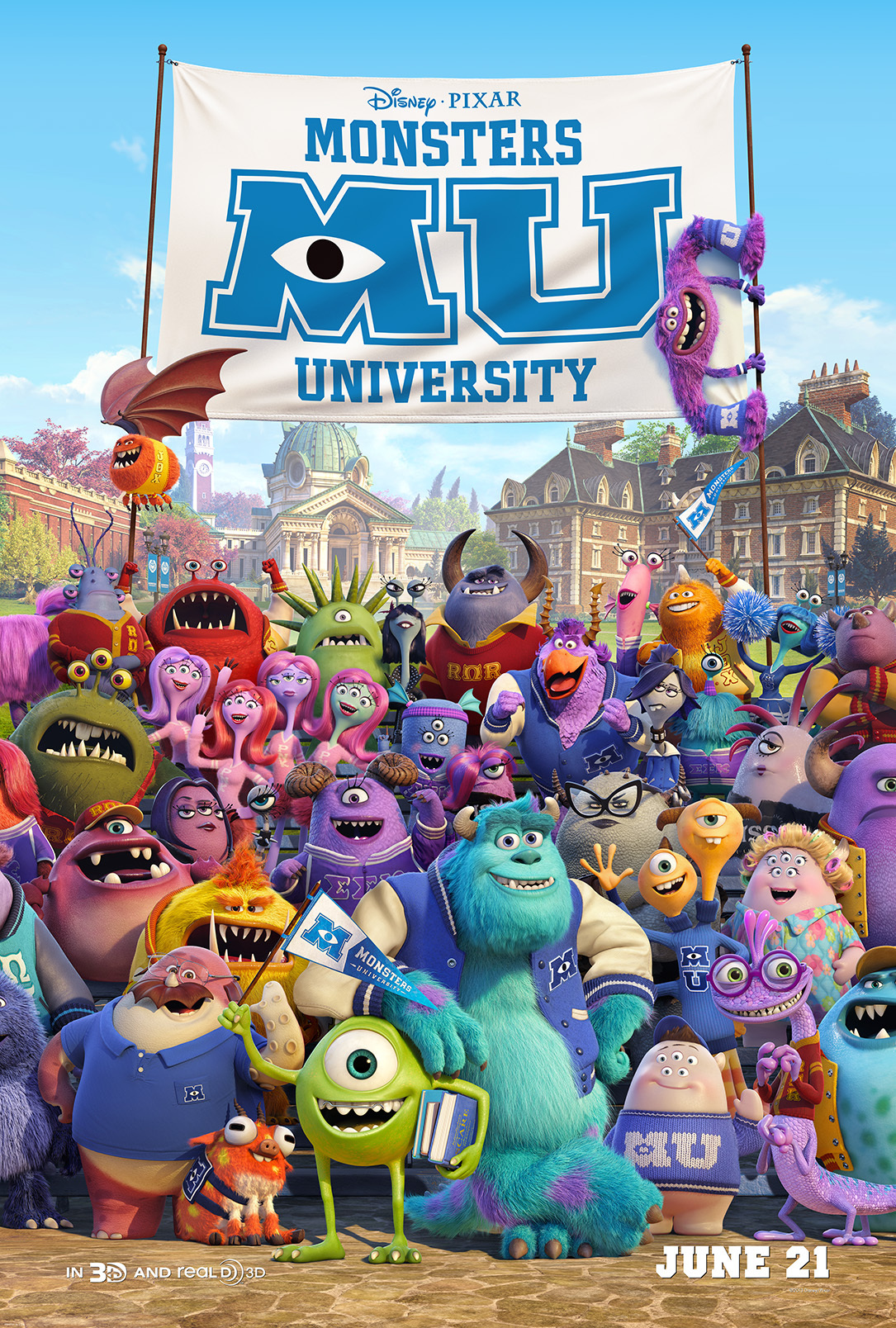 Monsters University (2013) Poster Blank Meme Template