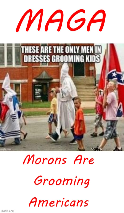 Morons Are Grooming Americans | image tagged in maga,republicans,pedophiles | made w/ Imgflip meme maker