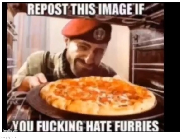 Make the guy cooking the pizza more happier by reposting this | image tagged in anti furry | made w/ Imgflip meme maker