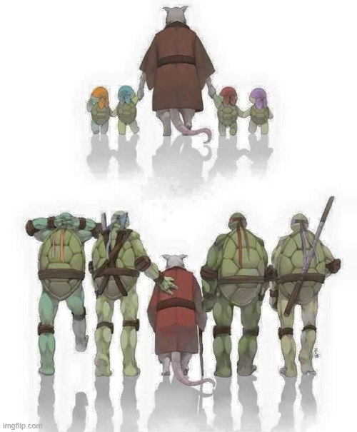 Ninja Turtles Evolution | image tagged in ninja turtles evolution | made w/ Imgflip meme maker