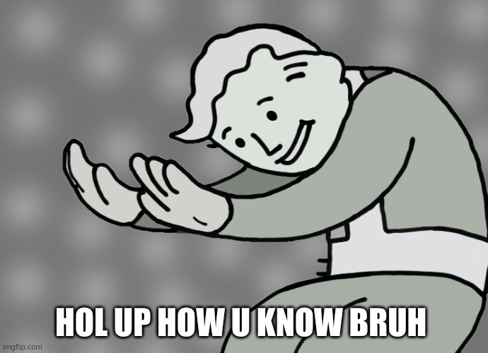 HOL UP HOW U KNOW BRUH | image tagged in hol up | made w/ Imgflip meme maker