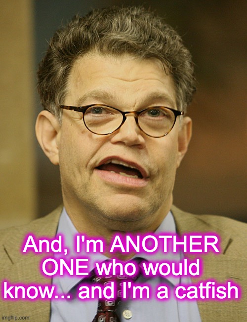 Al Franken | And, I'm ANOTHER ONE who would know... and I'm a catfish | image tagged in al franken | made w/ Imgflip meme maker