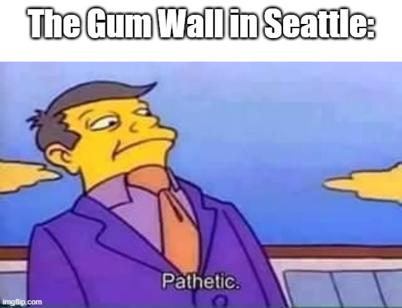 skinner pathetic | The Gum Wall in Seattle: | image tagged in skinner pathetic | made w/ Imgflip meme maker