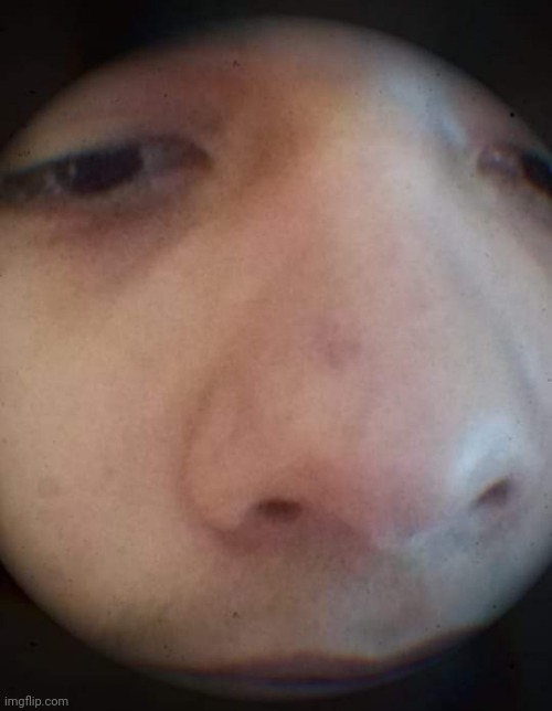 here is me on a fisheye camera | made w/ Imgflip meme maker