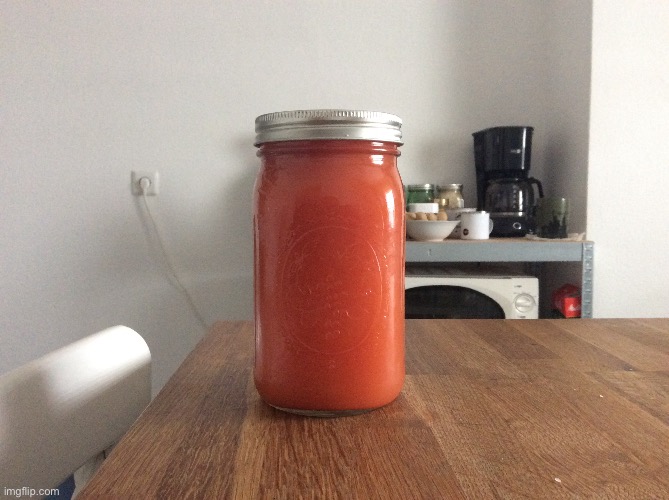 Just made some fresh juice out of apple, watermelon, carrots, lemon, and a bit of ginger :> | image tagged in ew,it tastes good,yuck | made w/ Imgflip meme maker
