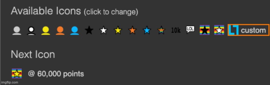 only 14364 point until next icon lmfao | made w/ Imgflip meme maker