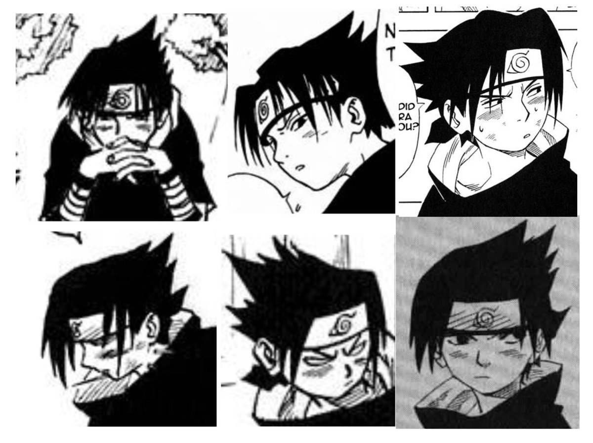 Sasuke blushing Blank Meme Template