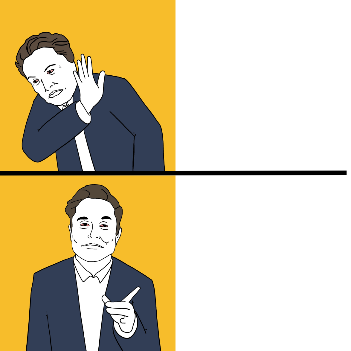 High Quality Elon Drake Blank Meme Template