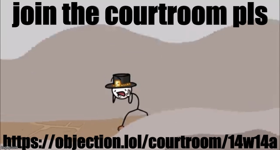 Henry Stickmin being surprised | join the courtroom pls; https://objection.lol/courtroom/14w14a | image tagged in henry stickmin being surprised | made w/ Imgflip meme maker