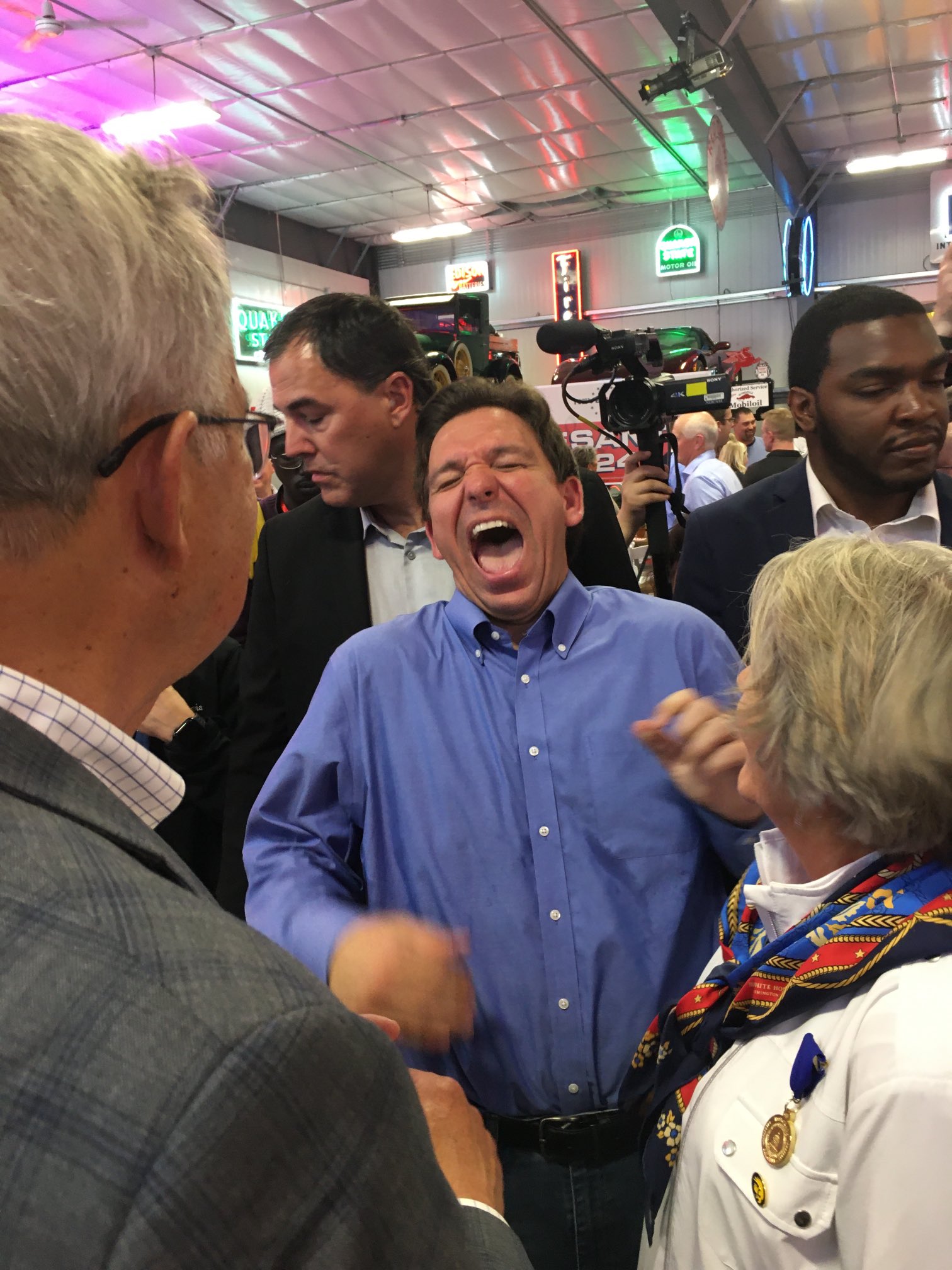 Ron DeSantis laughs Blank Meme Template