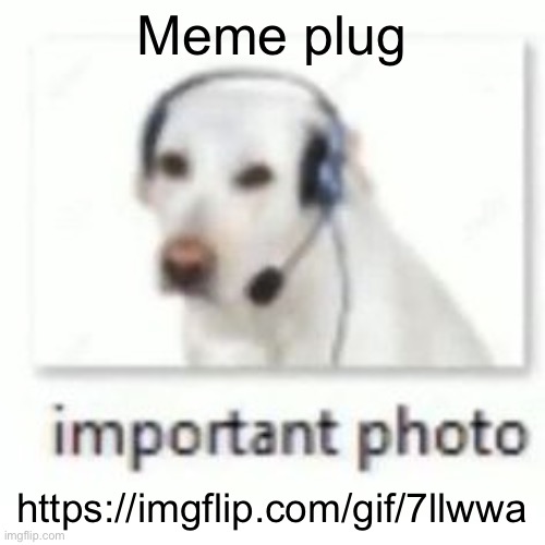 important photo | Meme plug; https://imgflip.com/gif/7llwwa | image tagged in important photo | made w/ Imgflip meme maker