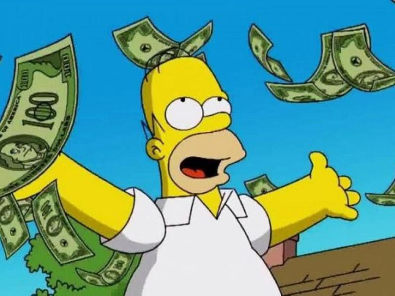 Homer Simpson Money Blank Meme Template