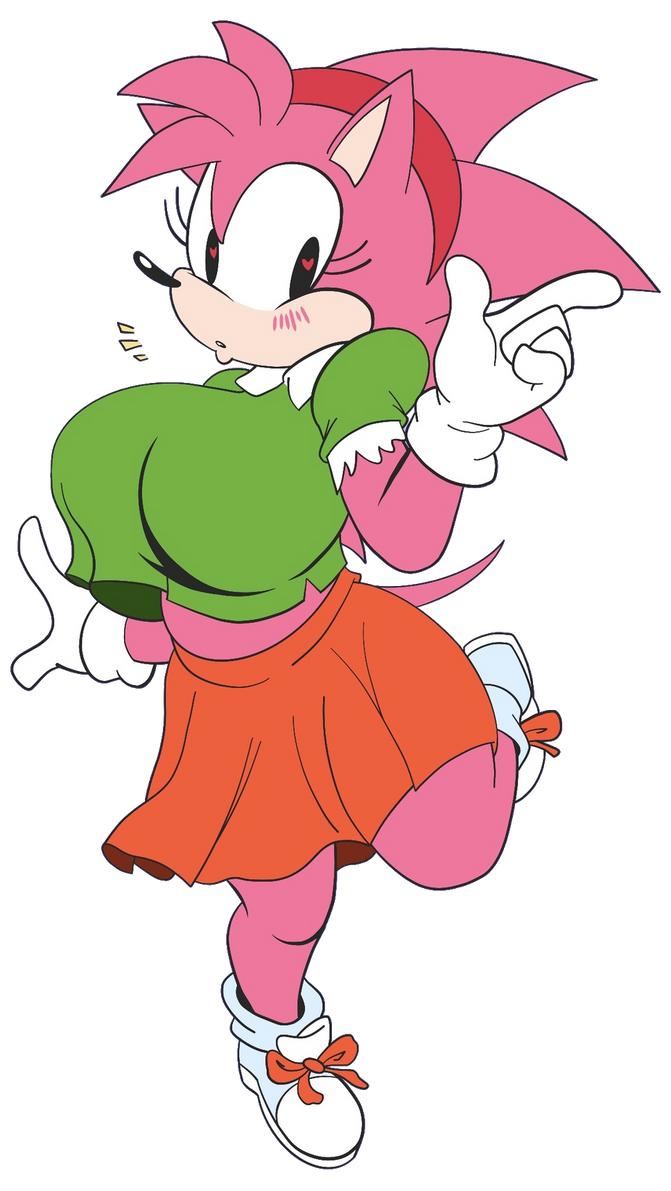 Thicc Classic Amy Rose Blank Meme Template