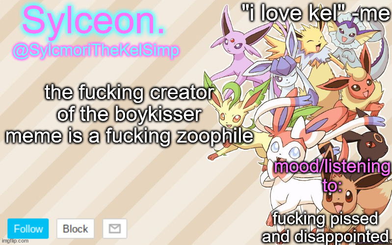 they had sex with their dog apparently | the fucking creator of the boykisser meme is a fucking zoophile; fucking pissed and disappointed | image tagged in ejvdfvbffhv | made w/ Imgflip meme maker