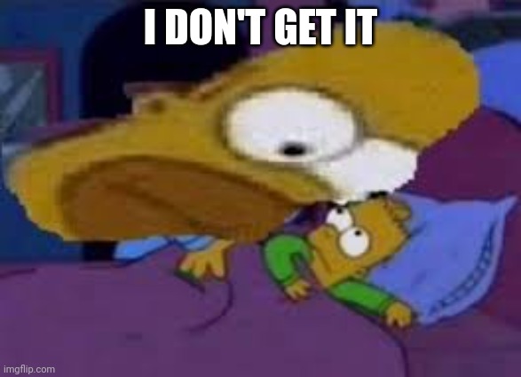 Big head homer | I DON'T GET IT | image tagged in big head homer | made w/ Imgflip meme maker