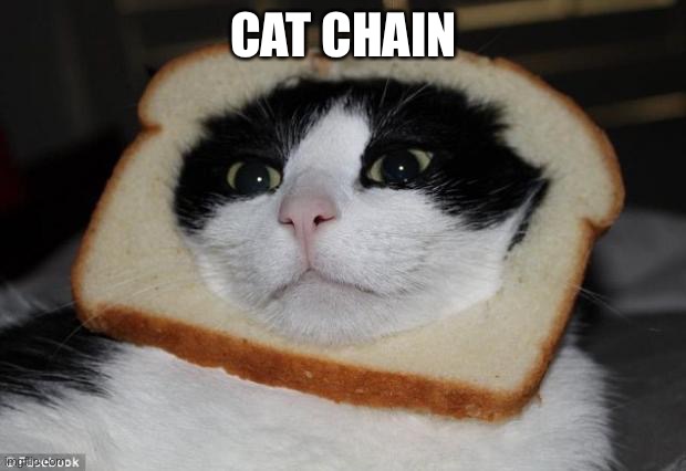 CAT CHAIN | image tagged in cat bread | made w/ Imgflip meme maker