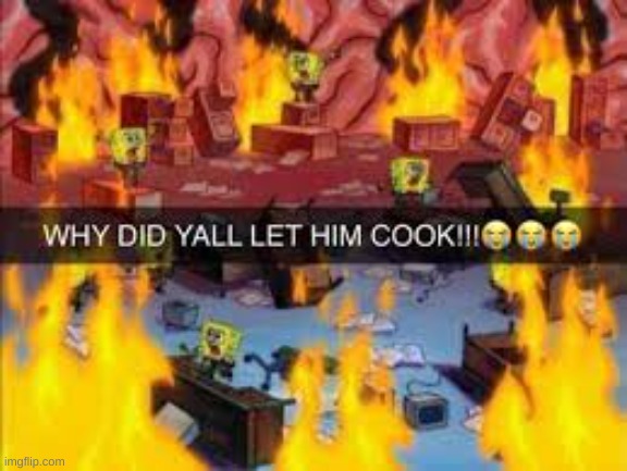 Why did y’all let him cook | image tagged in why did y all let him cook | made w/ Imgflip meme maker