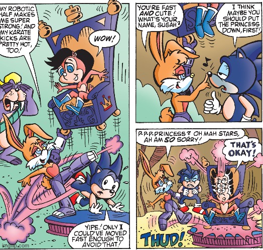 IS THIS THAT MF THAT SONIC IS HAPPY "IS BACK" IN A PANEL???? | made w/ Imgflip meme maker