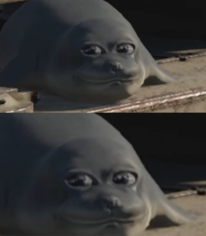 Russianbadger sad thought seal Blank Meme Template
