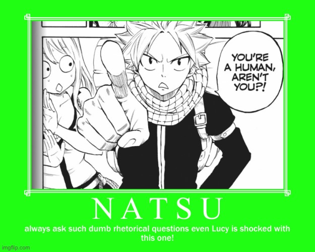 So true lol (Also made this on another website) | image tagged in memes,fairy tail,natsu,lucy heartfilia,manga,demotivationals | made w/ Imgflip meme maker